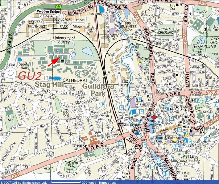 map of Guildford