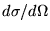 $d\sigma /d\Omega $