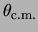 $\theta _{{\rm c.m.}}$